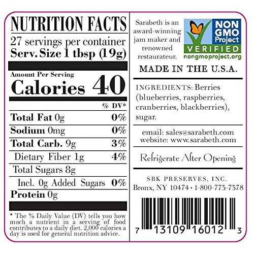 Sarabeths Mixed Berry Fruit Spread, 18 Oz