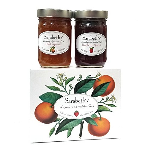 Sarabeths Two Jar Gift Box Set - Two 9 oz. jars - Peach Apricot...