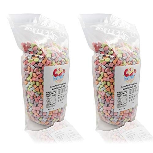 Assorted Dehydrated Marshmallow Bits In Resealable Bag 2 Lb