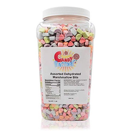 Assorted Dehydrated Marshmallow Bits In Jar, 1 Lb