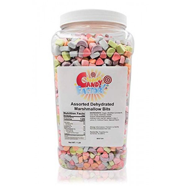 Assorted Dehydrated Marshmallow Bits In Jar, 1 Lb