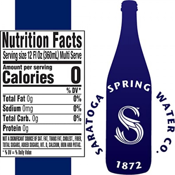 Saratoga Sparkling Spring Water - 12 Oz. Carbonated, Pack Of 24