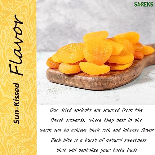 Sareks Premium Dried Apricot 16 oz in Resealable Bag - Unsweeten...