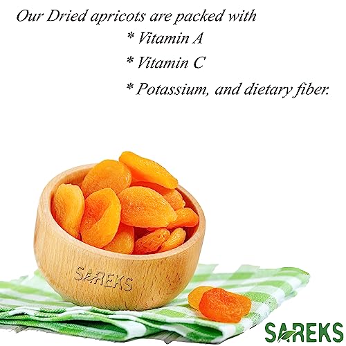 Sareks Premium Dried Apricot 16 oz in Resealable Bag - Unsweeten...