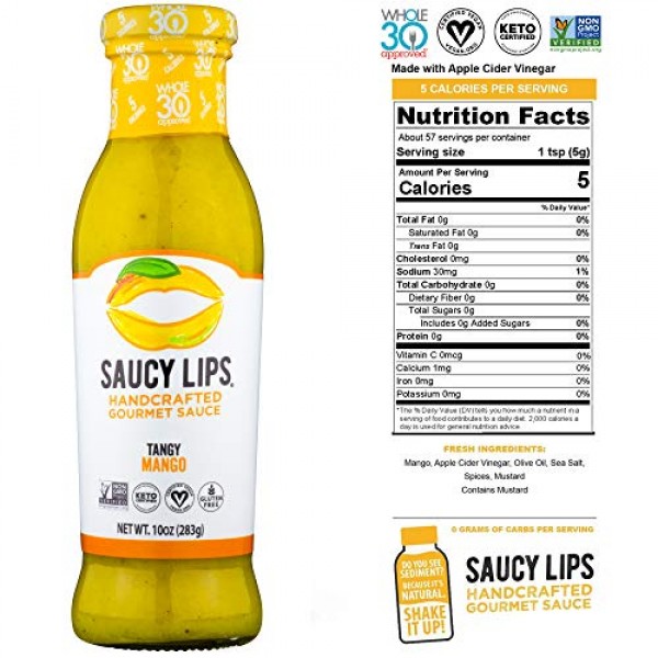 Saucy Lips I Tangy Mango Flavor I Handcrafted Gourmet Sauce I Dr