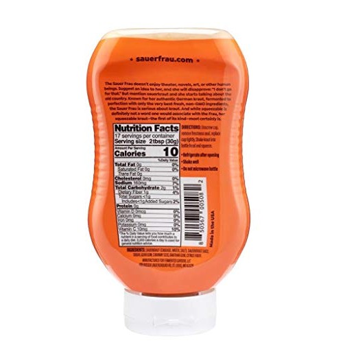 Sauer Frau, Sauerkraut Squeezable Mildly Sweet Bavarian Gluten-F