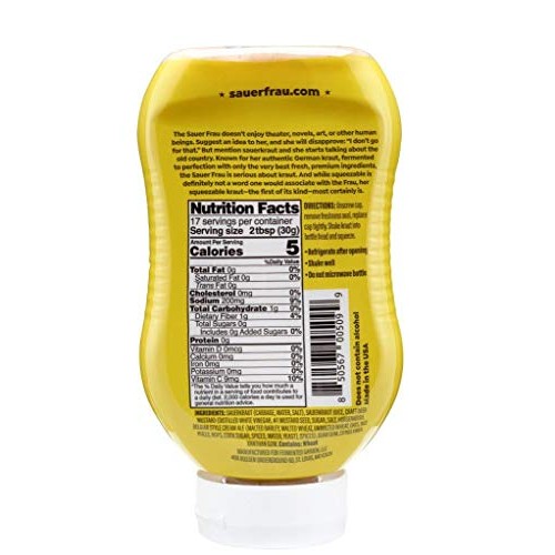 Sauer Frau Squeezable Low-Sugar &Amp; Vegan Sauerkraut Craft Beer M