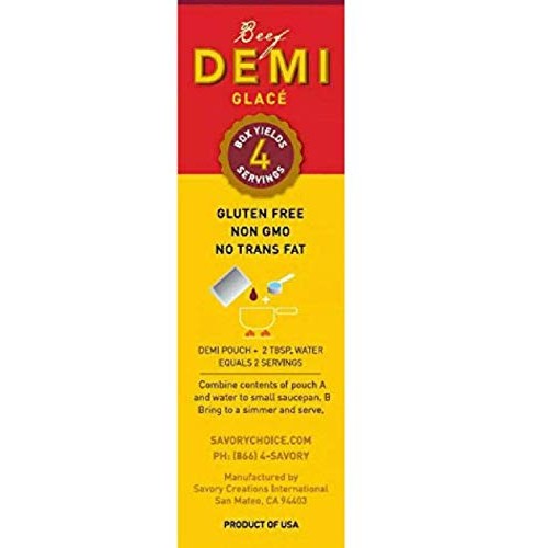 Savory Choice Beef Demi Glace Reduction Sauce Packet 75Gr Pack