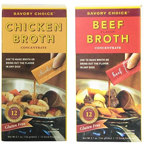 Savory Choice Liquid Chicken And Beef Broth Concentrates, Set Of