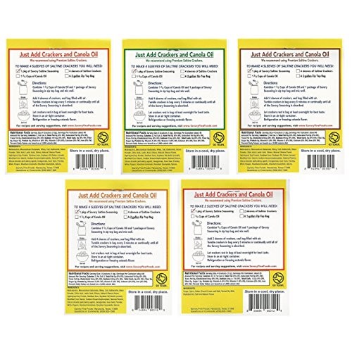 Savory Saltine Seasoning, 1.4 Ounce, All Flavors Sampler Set, 5