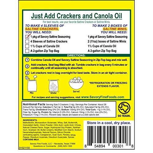 Savory Saltine Seasoning, 1.4 Ounce, Garden Dill, 4 Pack