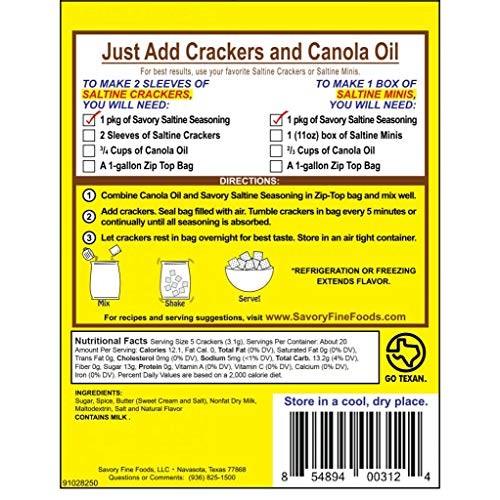 Savory Saltine Seasoning, 2.2 Ounce, Cinnamon Toast, 1 Pack