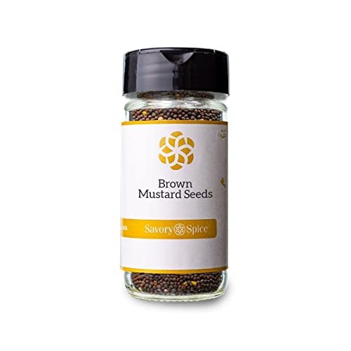 Savory Spice Brown Mustard Seeds - Whole Brown Mustard Seeds for...