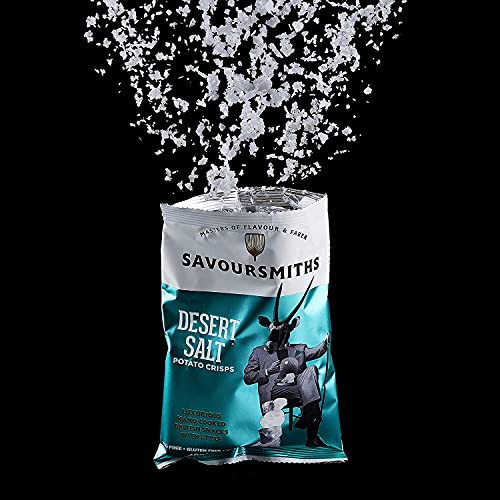 Savoursmiths Hand Cooked Potato Chips, Desert Salt, Gluten Free,