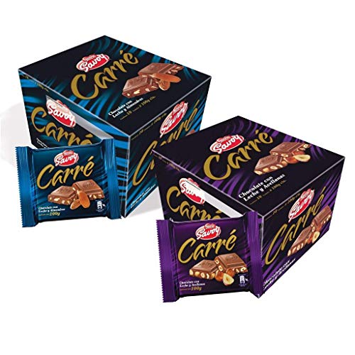 Savoy Carre Milk Chocolate With Hazelnuts/Avellanas By Nestle,