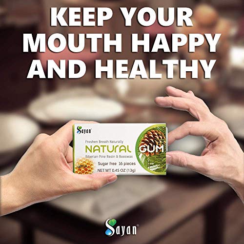 Sayan Sugar Free All Natural Gum, Siberian Pine Tree Resin and B...