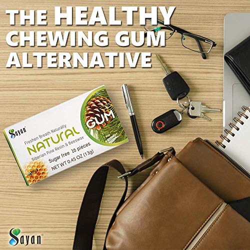 Sayan Sugar Free All Natural Gum, Siberian Pine Tree Resin and B...