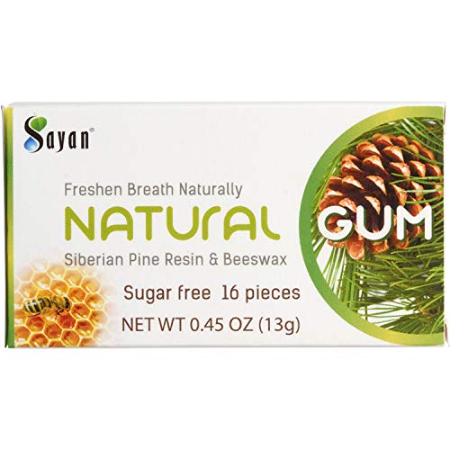 Sayan Sugar Free All Natural Gum, Siberian Pine Tree Resin and B...