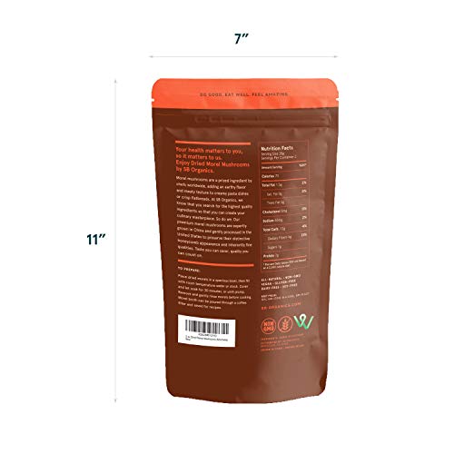 Sb Organics Dried Morel Morchella Mushrooms - All-Natural, Non-G