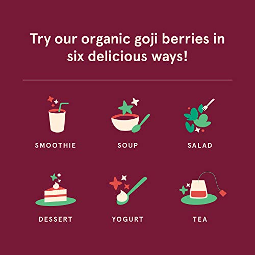 Sb Organics Premium Juicy Large Organic Goji Berries - Nutrient