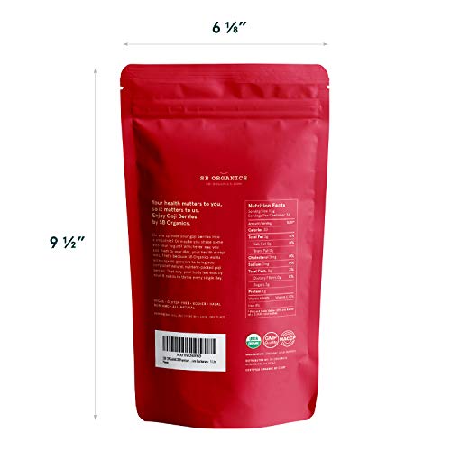 Sb Organics Premium Juicy Large Organic Goji Berries - Nutrient