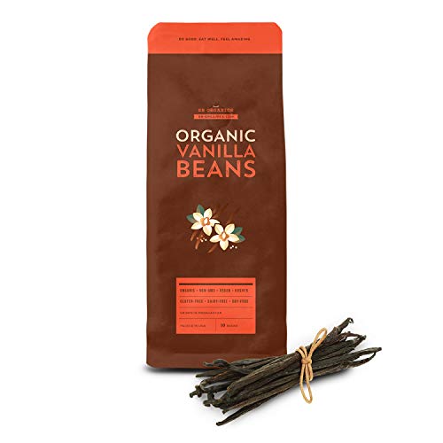 Sb Organics Whole Vanilla Beans - Grade A Madagascar Bourbon Van