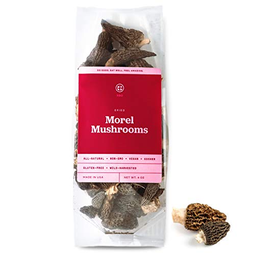 Sbo Dried Morel Mushrooms - 4 Oz Bag Of All-Natural Non-Gmo Vega