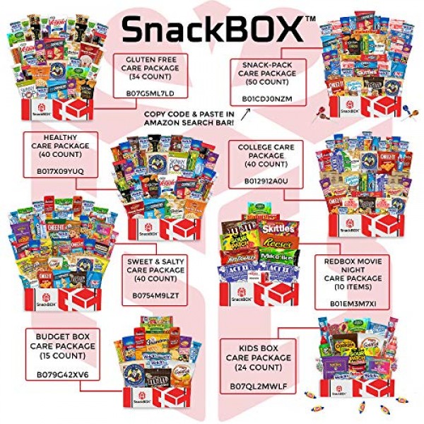 Care Package for College Students 50 Count Great for Military,...