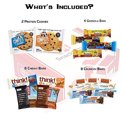 Healthy Protein Bars Fitness Box, Cookies, Snacks Care Package S