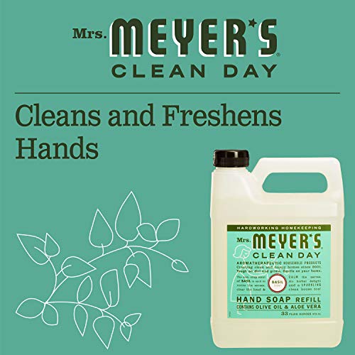 Mrs. Meyers Hand Soap Refill, Made with Essential Oils, Biodegr...