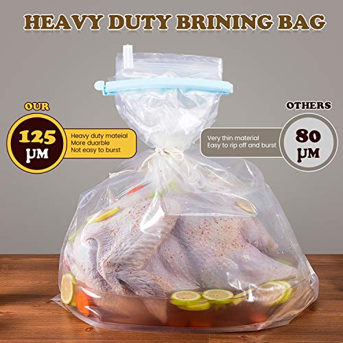 Turkey Brining Bag, 26×22, 2 Pack, Extra Large Brine Bag With