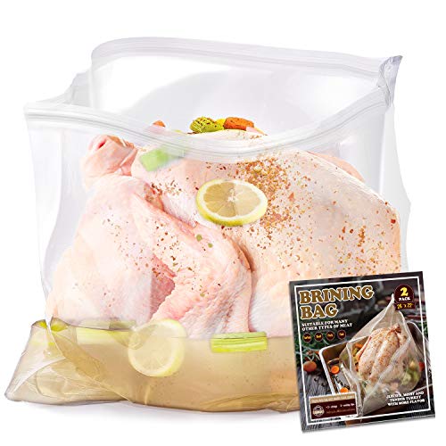 Turkey Brining Bag, 26×22, 2 Pack, Extra Large Brine Bag With
