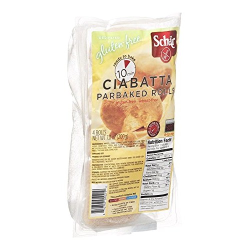 Schar: Gluten Free Parbaked Ciabatta Rolls 7 Oz 6 Pack
