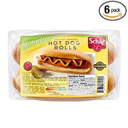 Schar Gluten Free Hot Dog Roll, Split - 8 Oz Pack Of 6