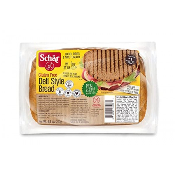 Schar Gluten Free Deli-Style Bread, 8.5 Oz Pack. Gluten Free Sou