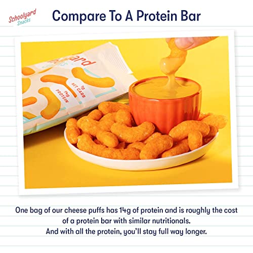 Schoolyard Snacks Low Carb Keto Cheese Puffs - Cheddar Cheese -