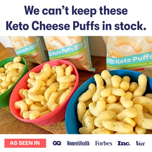 Schoolyard Snacks Low Carb Keto Cheese Puffs - Sour Cream &Amp; Onio