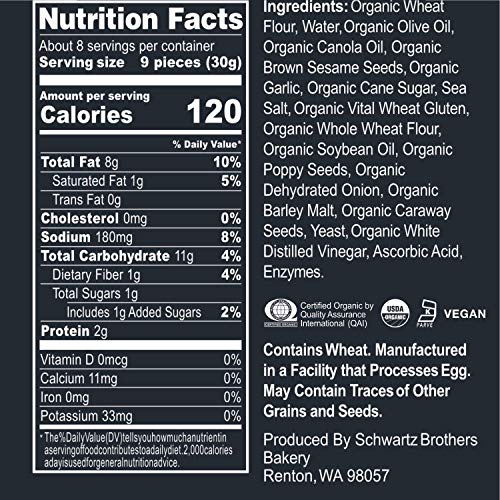 Everything Bagel Chips NY Style Bagel Crisps. Organic, Vegan, Ko...