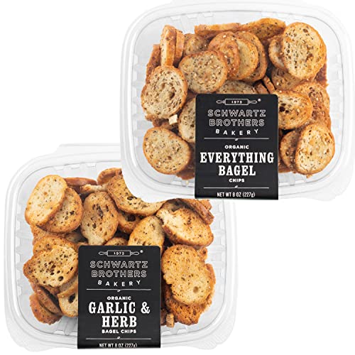 Schwartz Brothers Bakery, Bagel Chip Sampler, Everything &Amp; Garli