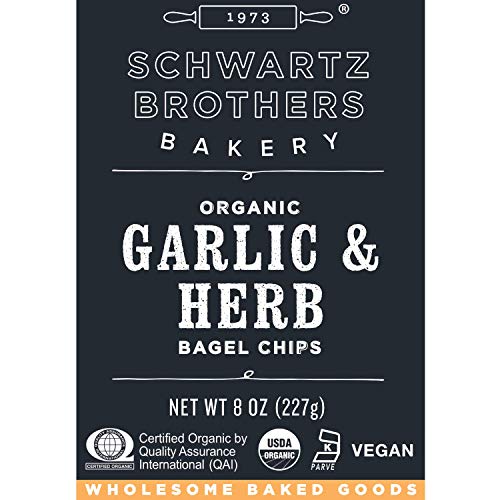 Schwartz Brothers Bakery, Bagel Chips, Garlic &Amp; Herb, Organic, K