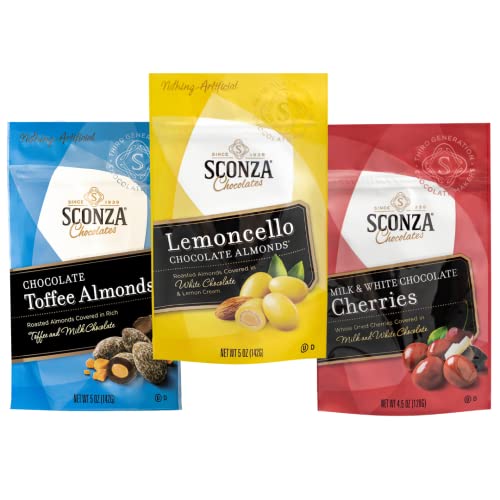 Sconza Candy Fan Favorite Mix Pack 3 Pack | Lemoncello Almonds P...