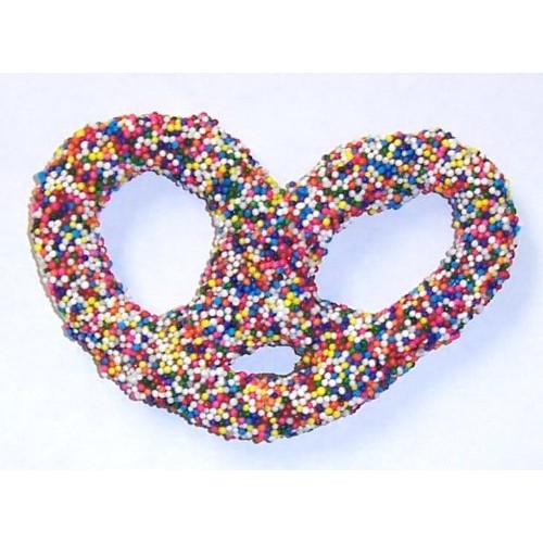 Scotts Cakes Milk Chocolate Covered Pretzels With Bright Rainbo
