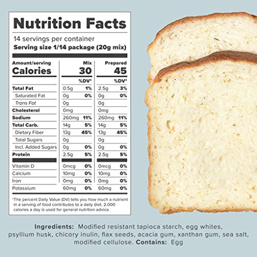 Keto Bread Zero Carb Mix - Keto And Gluten Free Bread Baking Mix