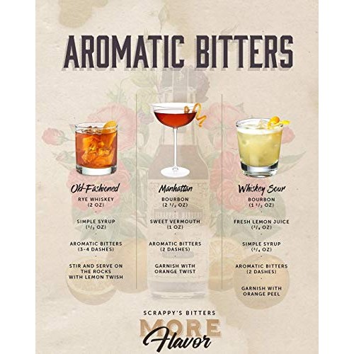 Scrappys Bitters - Aromatic, 5 Ounces - Organic Ingredients, Fi