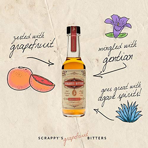 Scrappys Bitters - Grapefruit, 5 Ounces - Organic Ingredients,
