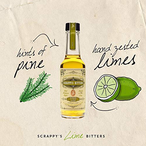 Scrappys Bitters - Lime, 5 Ounces - Organic Ingredients, Finest
