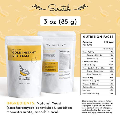 Scratch Gold Instant Dry Yeast - Gold, 3 Ozrapid-Rise Instant