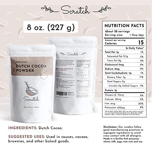 Scratch Premium Dutch Cocoa Powder - Gourmet Baking Ingredients