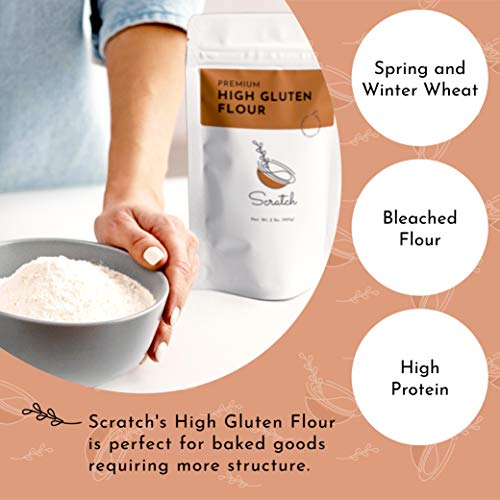 Scratch Premium High Gluten Flour - 2 Lb High Protein Bleached