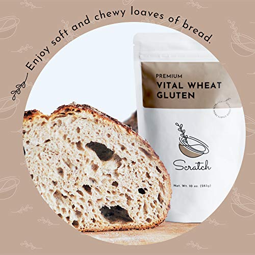 Scratch Premium Vital Wheat Gluten - 10 Oz Seitan Flour, High